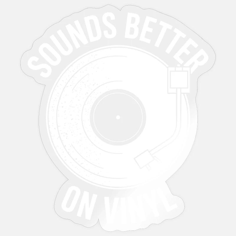 Son meilleur sur vinyle - Sticker taille S (10 x 10 cm) - brillant transparent