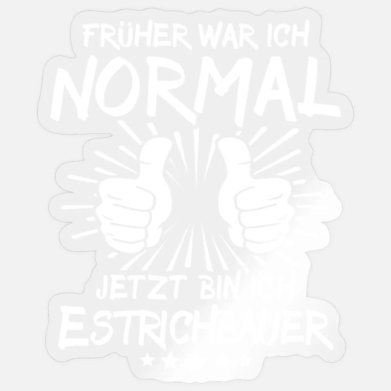 Estrichbauer - Sticker Größe S (10 x 10 cm) - Transparent glänzend
