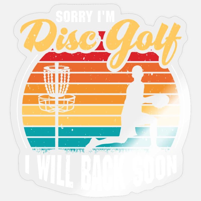 Disc Golf Geschenke Discgolf - Sticker Größe S (10 x 10 cm) - Transparent glänzend