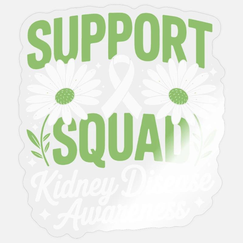 Support Squad Kidney Awareness Sticker size S (10 x 10 cm)