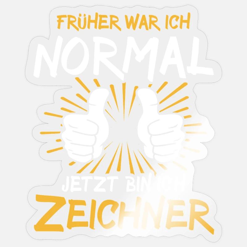 Zeichner Spruch - Sticker Größe S (10 x 10 cm) - Transparent glänzend