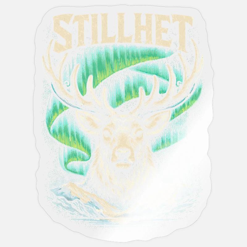 Scandinavian Viking Stillhet - Sticker size S (10 x 10 cm) - transparent glossy