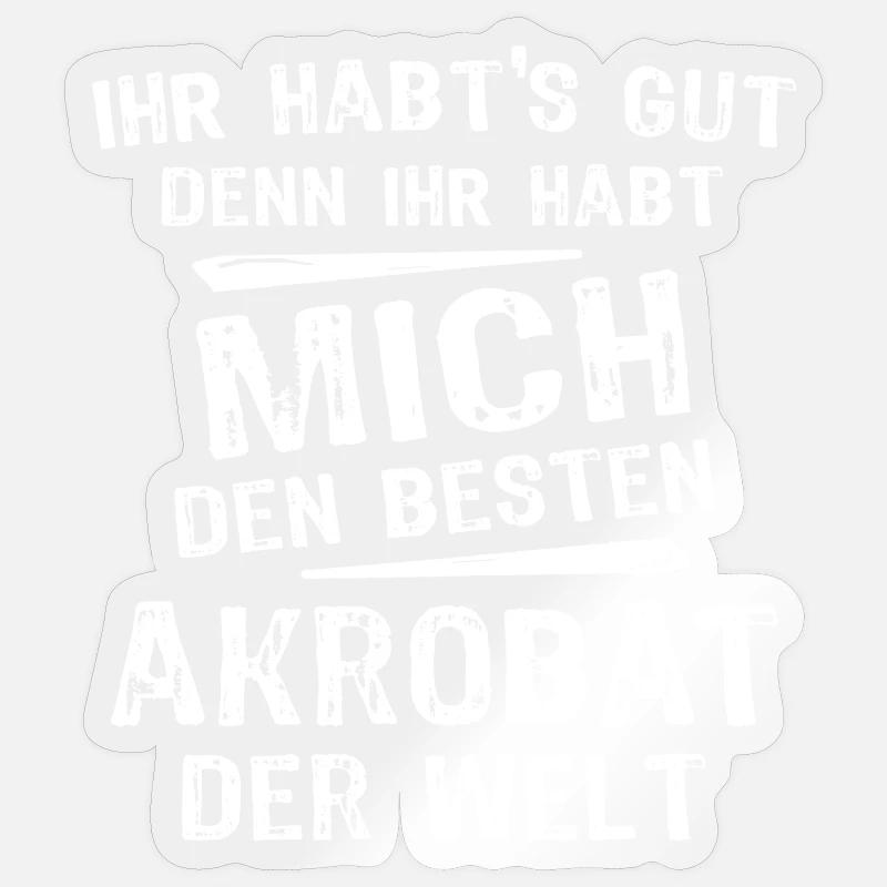 acrobat - Sticker size S (10 x 10 cm) - transparent glossy