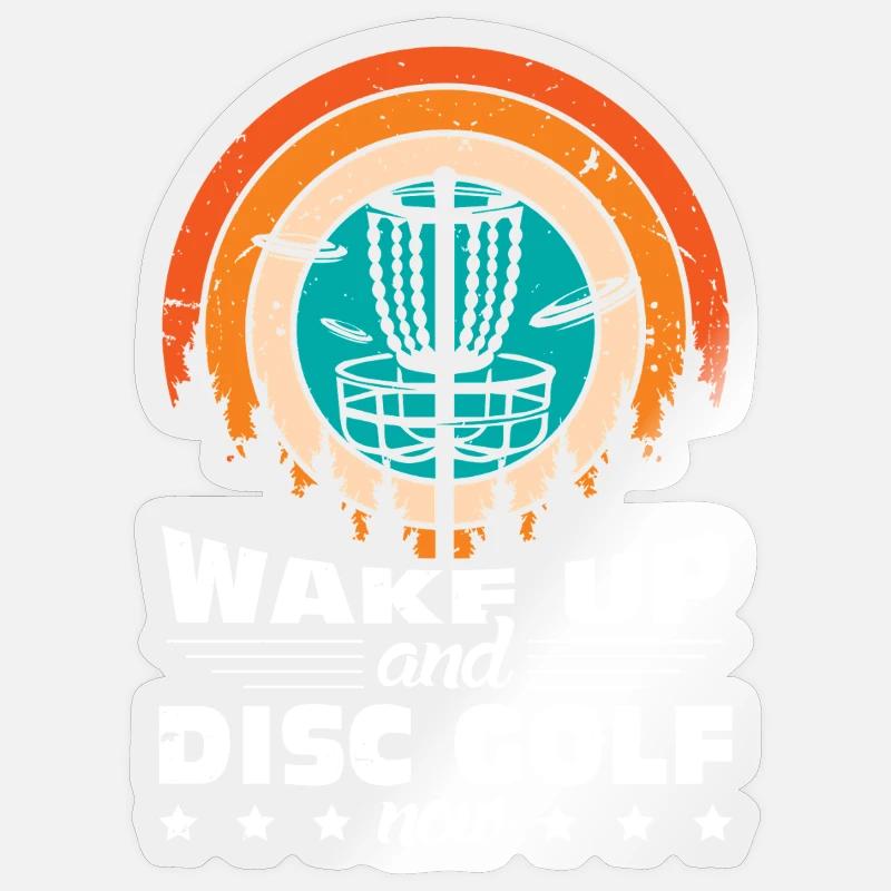 Cadeaux de disc golf Disc Golf - Sticker taille S (10 x 10 cm) - brillant transparent