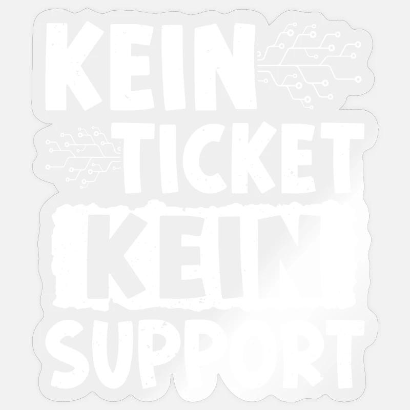 Ordinateur de nerd PAS DE TICKET PAS DE PROBLÈME DRÔLE Sticker taille S (10 x 10 cm)