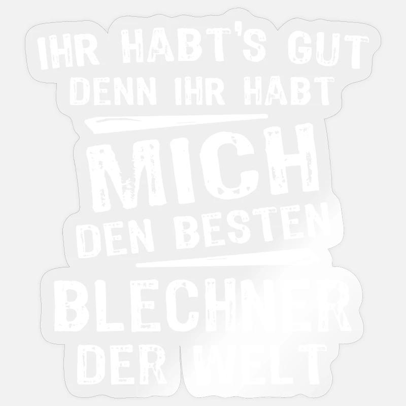 Blechner - Sticker size S (10 x 10 cm) - transparent glossy