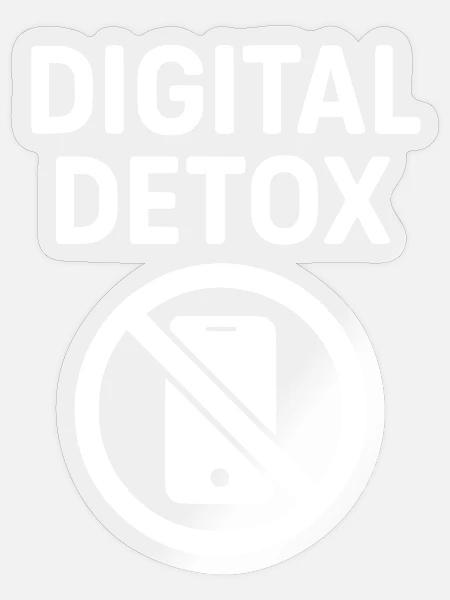 Digital Detox Handyverbot – Fokus & Achtsamkeit - Sticker Größe S (10 x 10 cm) - Transparent glänzend