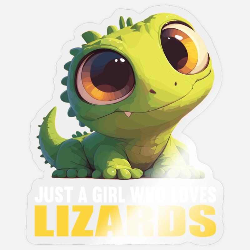 Lézard des lézards - Sticker taille S (10 x 10 cm) - brillant transparent