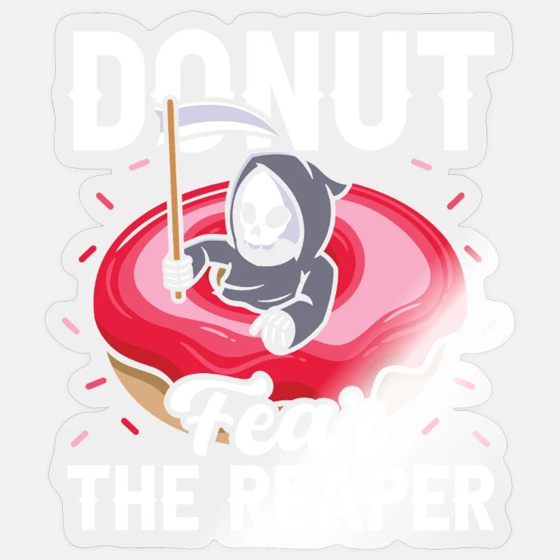 Restauration rapide en donuts - Sticker taille S (10 x 10 cm) - brillant transparent