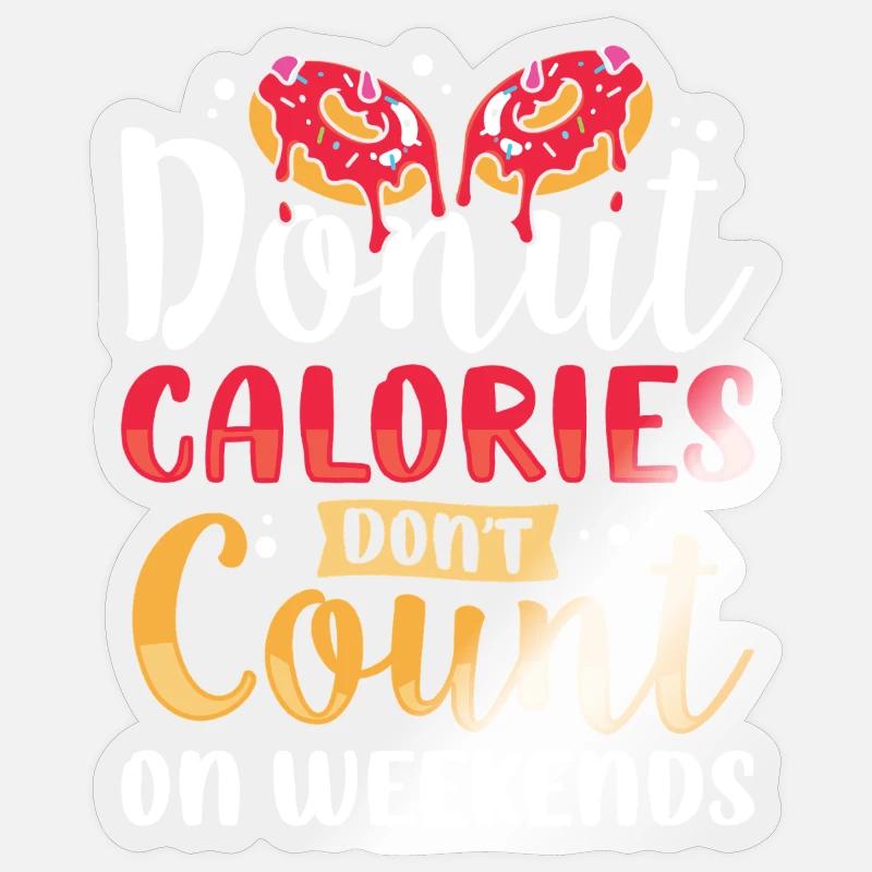 Restauration rapide en donuts - Sticker taille S (10 x 10 cm) - brillant transparent