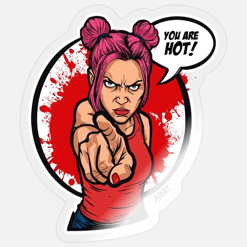 Pointing Power Diva Sticker Größe S (10 x 10 cm)