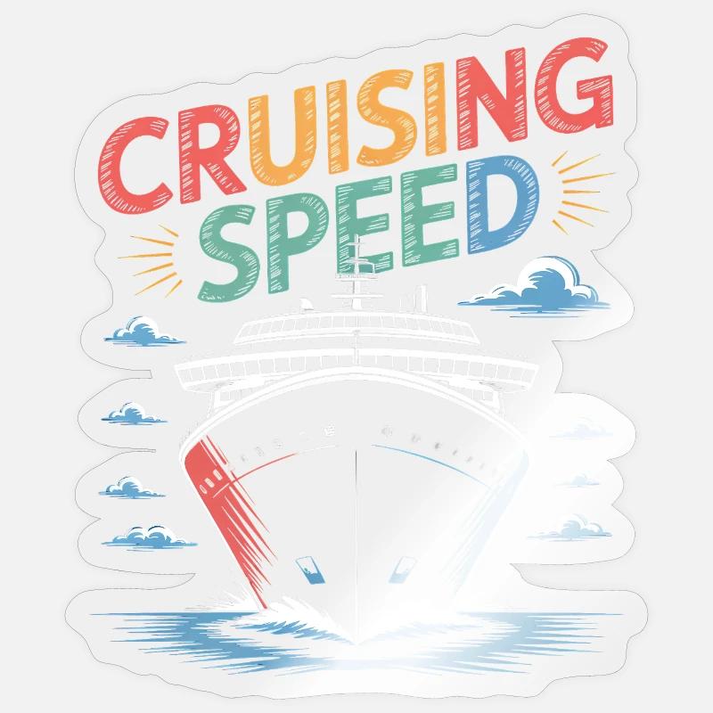 Impression d’un navire de croisière de croisière rapide Sticker taille S (10 x 10 cm)