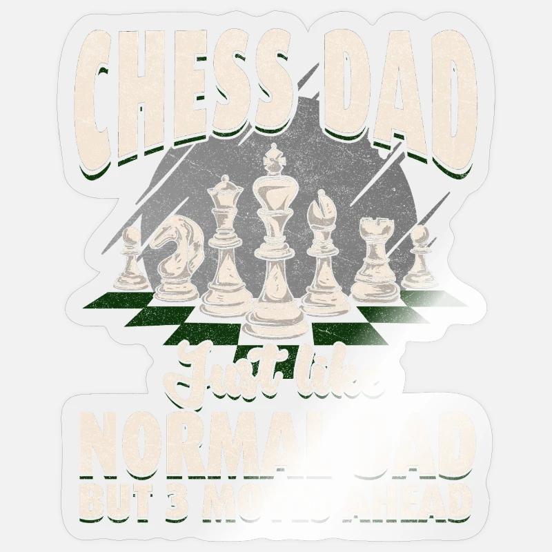 Chess Daddy : 3 coups d’avance Sticker taille S (10 x 10 cm)