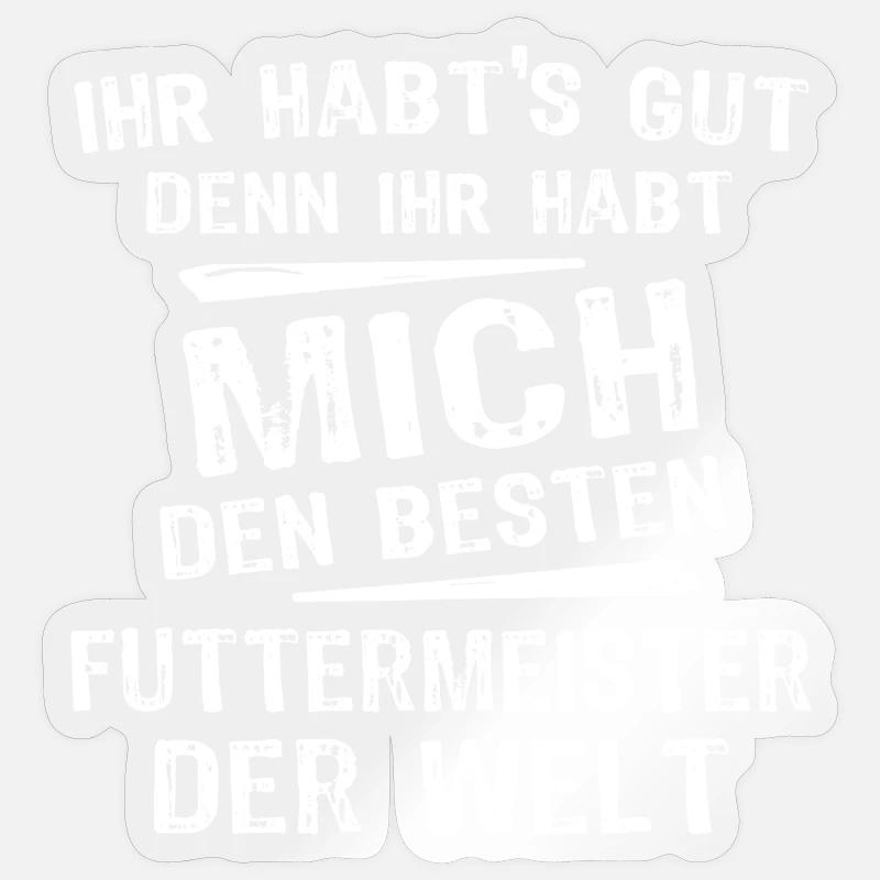 Futtermeister - Sticker size S (10 x 10 cm) - transparent glossy