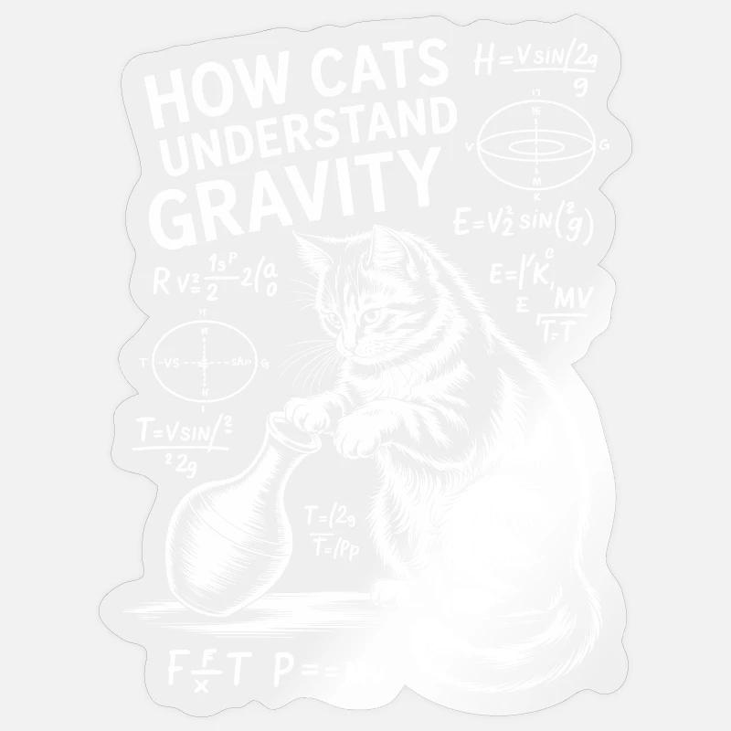 Physics Cats Sayings Math Joke Physics Gift Sticker size S (10 x 10 cm)