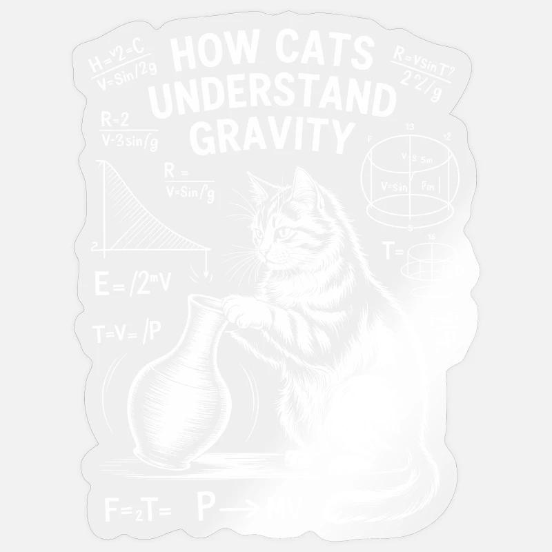 Physics Cats Sayings Math Joke Physics Gift Sticker size S (10 x 10 cm)