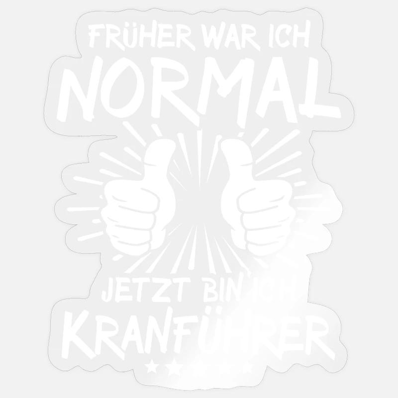 Crane operator - Sticker size S (10 x 10 cm) - transparent glossy