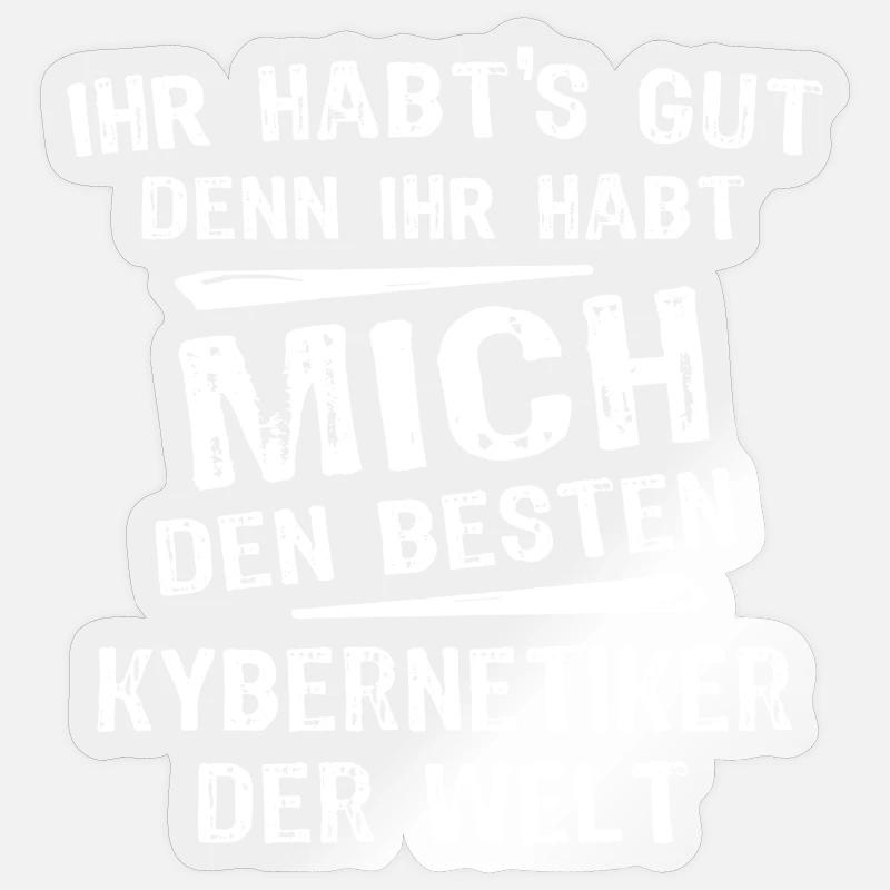 Kybernetiker - Sticker Größe S (10 x 10 cm) - Transparent glänzend