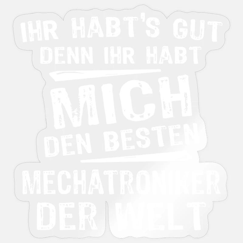 Mechatronics Technician - Sticker size S (10 x 10 cm) - transparent glossy