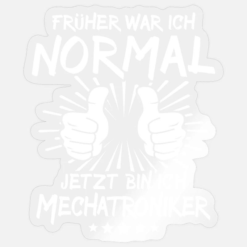 Mechatronics Technician - Sticker size S (10 x 10 cm) - transparent glossy