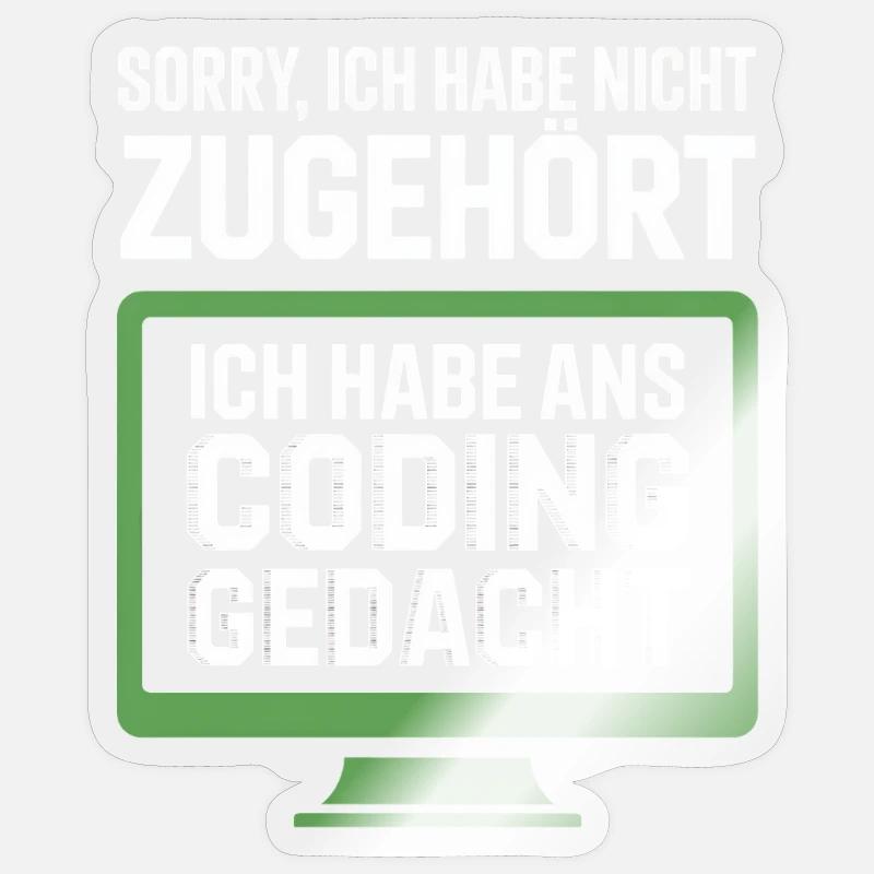 Coding Thinking instead of belonging - Sticker size S (10 x 10 cm) - transparent glossy