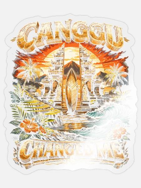Bali Reise Canggu Changed Me - Sticker Größe S (10 x 10 cm) - Transparent glänzend