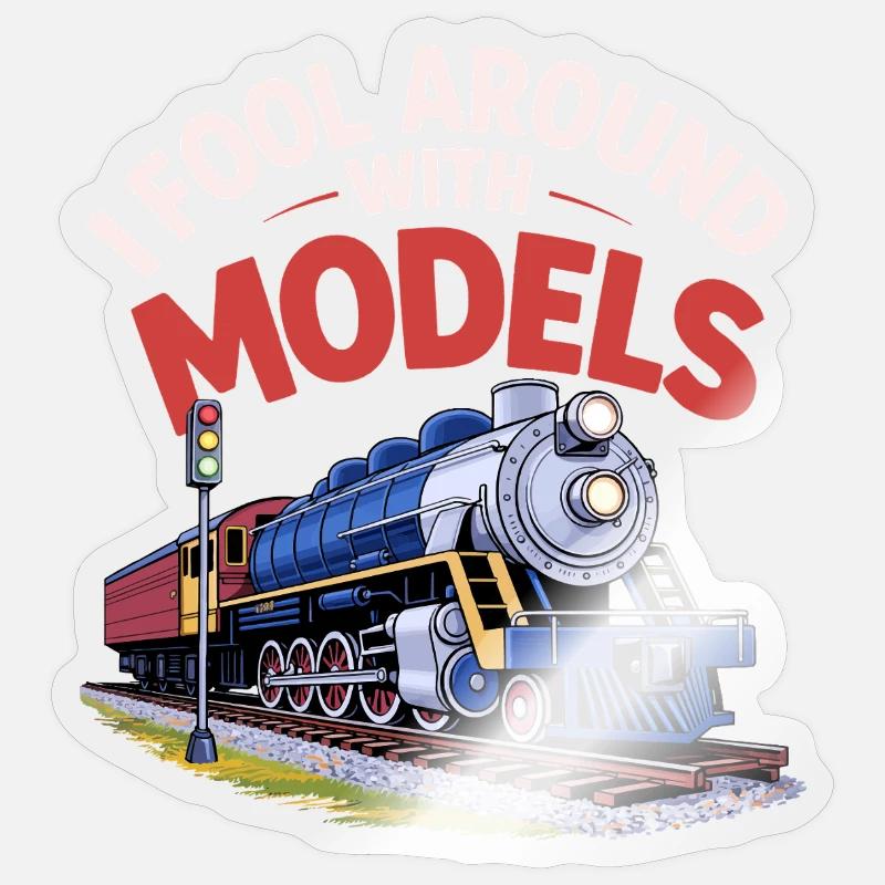 Je m’amuse avec des modèles - Sticker taille S (10 x 10 cm) - brillant transparent