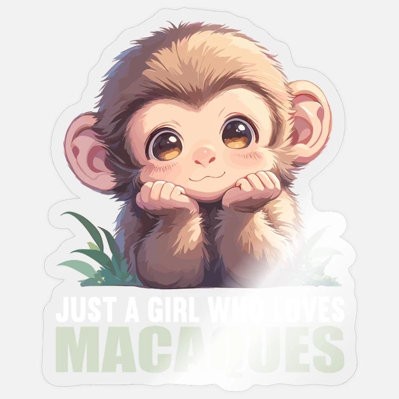 Macaque Macaque Sticker size S (10 x 10 cm)