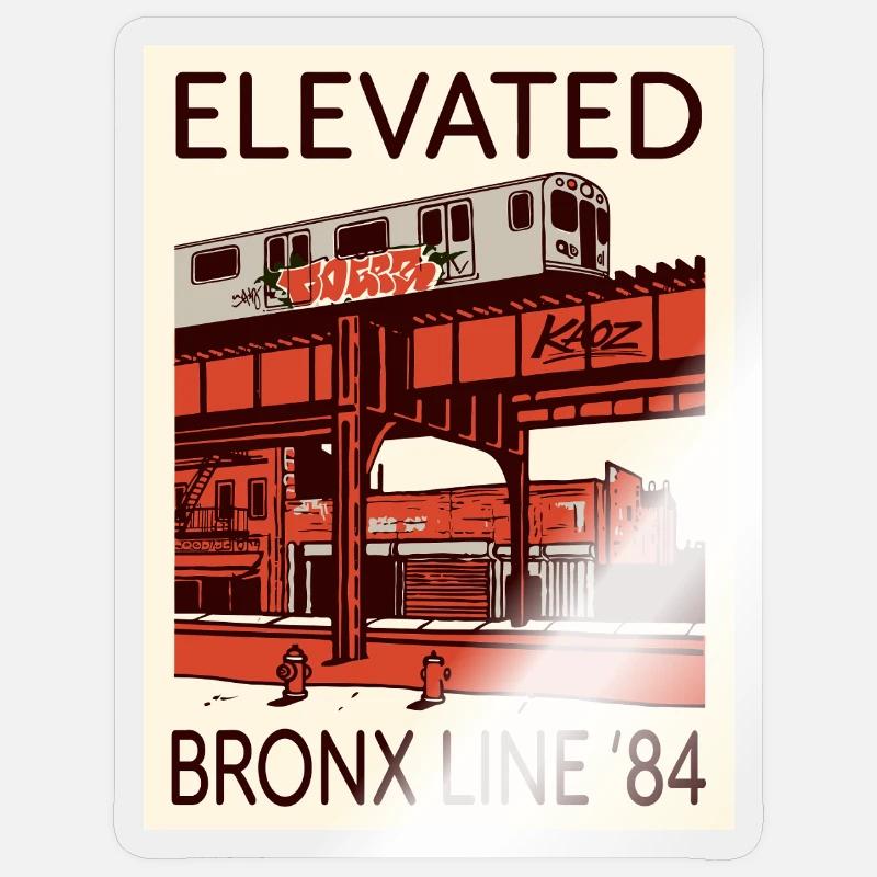 Elevated Bronx Line 84 Graphic Sticker size S (10 x 10 cm)