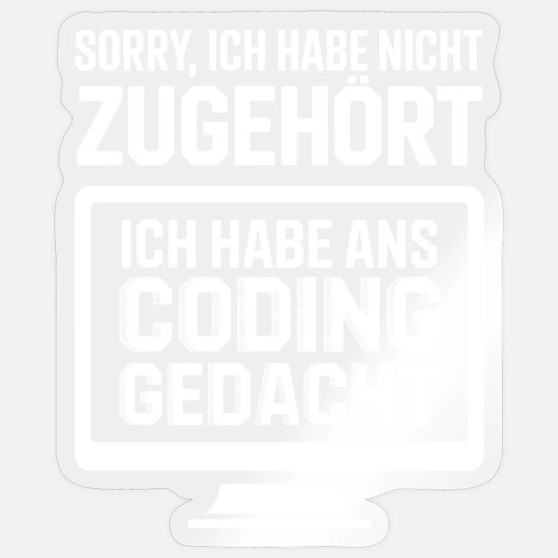 Ich habe Coding gedacht Sticker Größe S (10 x 10 cm)
