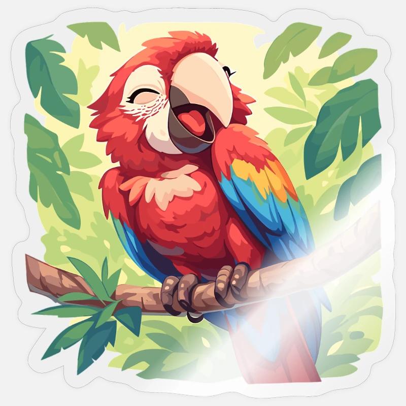 Aras Ara - Sticker Größe S (10 x 10 cm) - Transparent glänzend
