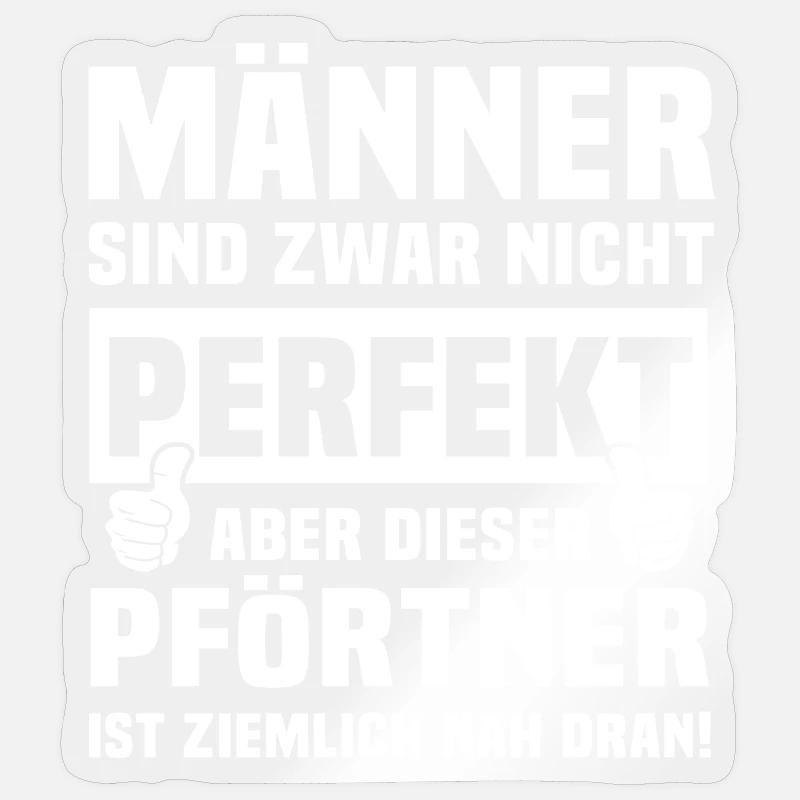 Pförtner - Sticker Größe S (10 x 10 cm) - Transparent glänzend