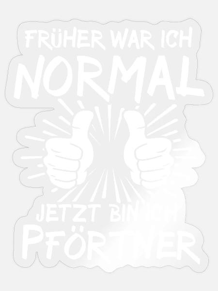Pförtner - Sticker Größe S (10 x 10 cm) - Transparent glänzend