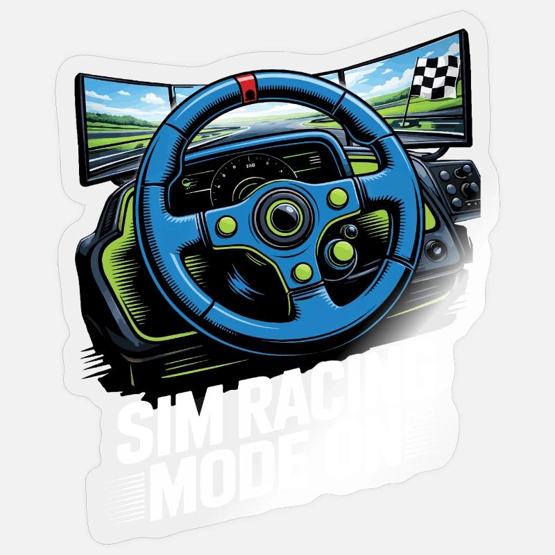 Mod de simulation de course - Sticker taille S (10 x 10 cm) - brillant transparent