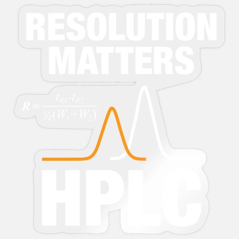 HPLC Peak Resolution Performance Chromatography Sticker size S (10 x 10 cm)