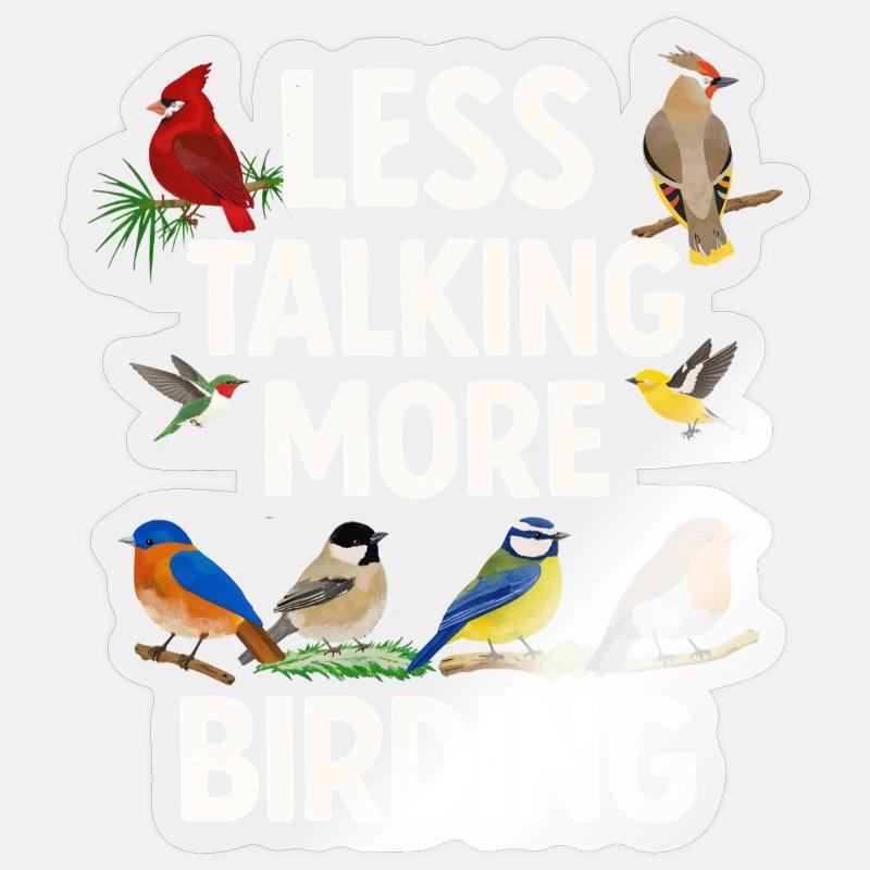 Bird Watching Birding Bird Watcher Vogel-Nerd - Sticker Größe S (10 x 10 cm) - Transparent glänzend