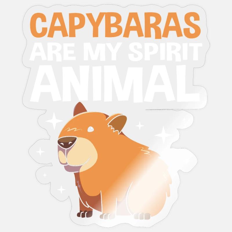 Capybara Capibara - Sticker size S (10 x 10 cm) - transparent glossy