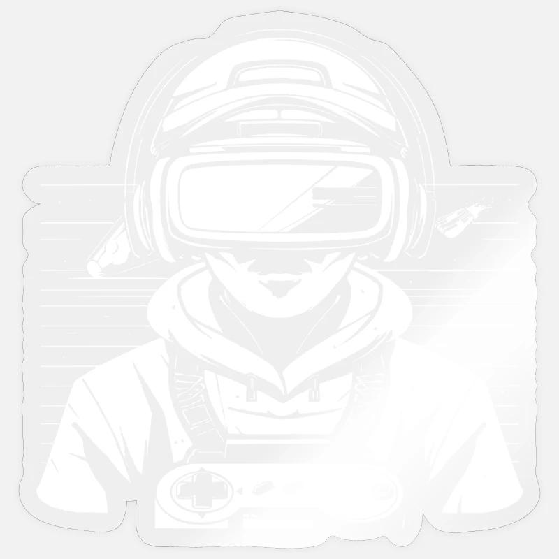 Gaming Boy Graphics - Sticker taille S (10 x 10 cm) - brillant transparent