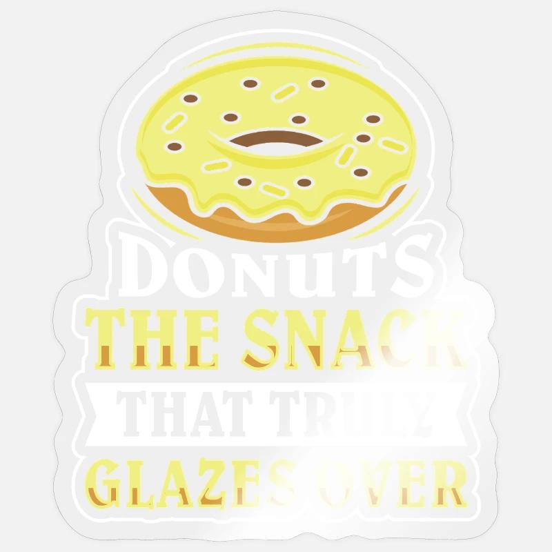 Restauration rapide en donuts - Sticker taille S (10 x 10 cm) - brillant transparent