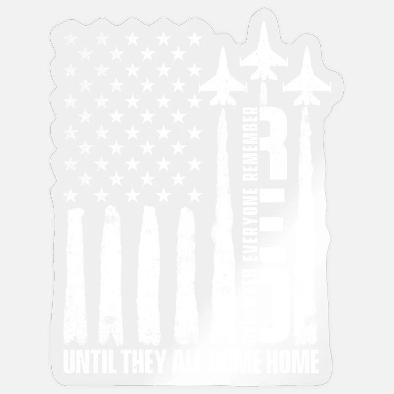 RED Until They All Come Home Support Troops Sticker size S (10 x 10 cm)