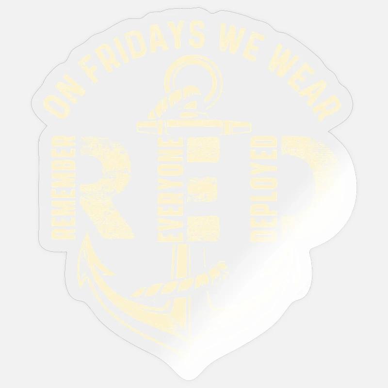 On Fridays We Wear Red Remember Deployed Sticker size S (10 x 10 cm)