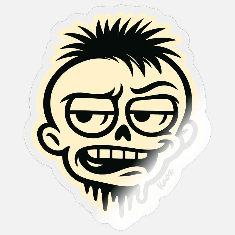 Schädelgraffiti Sticker Größe S (10 x 10 cm)