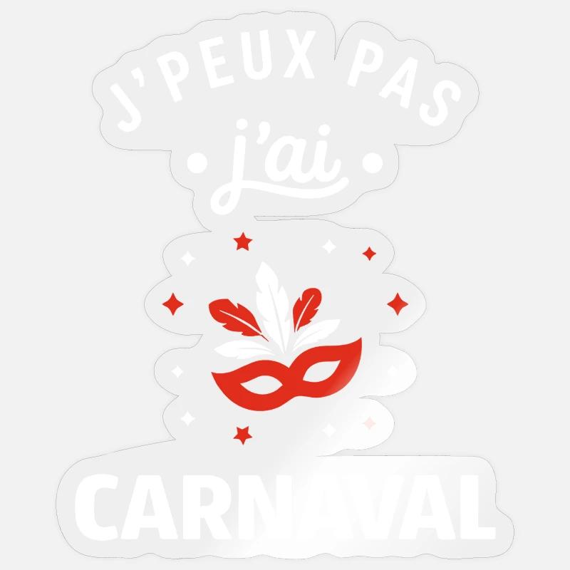 Karneval - Sticker Größe S (10 x 10 cm) - Transparent glänzend