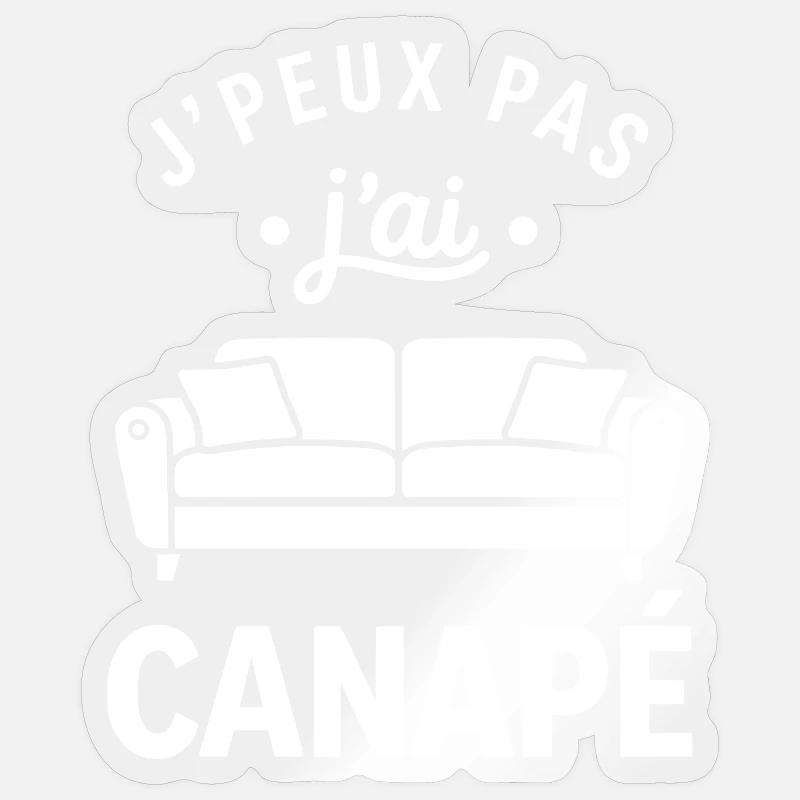 sofa - Sticker size S (10 x 10 cm) - transparent glossy