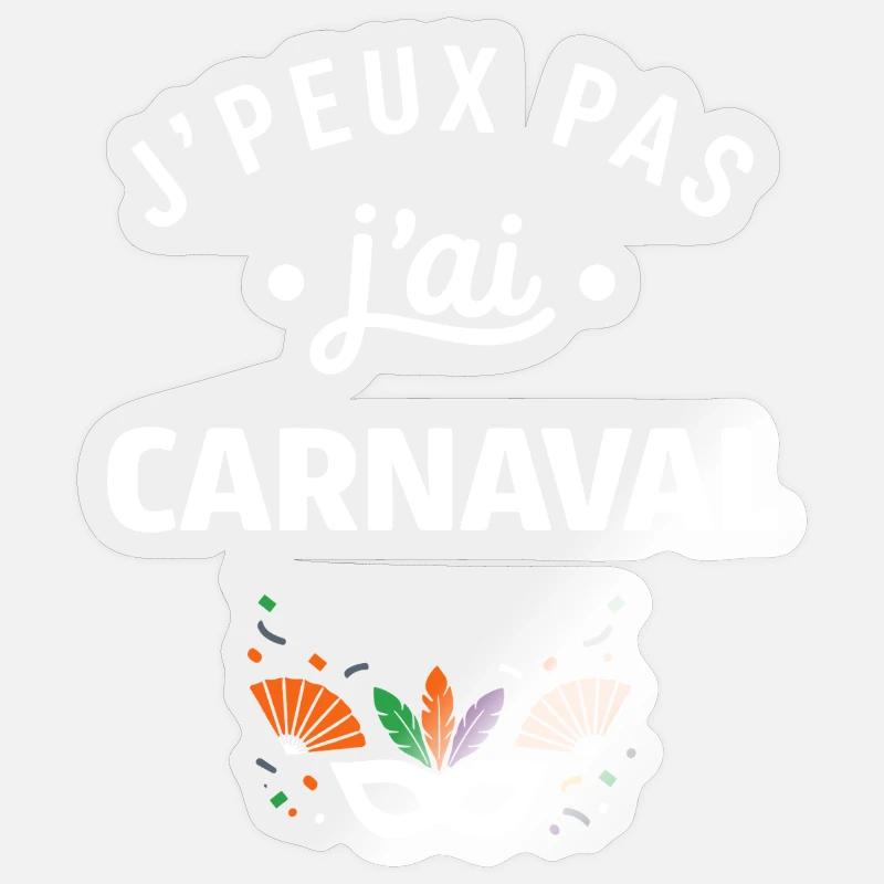 carnaval - Sticker taille S (10 x 10 cm) - brillant transparent