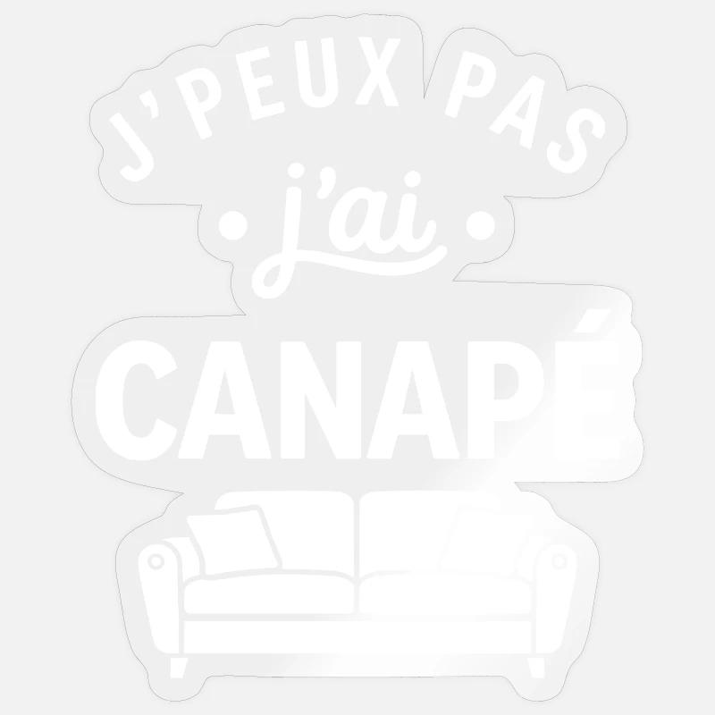 sofa - Sticker size S (10 x 10 cm) - transparent glossy