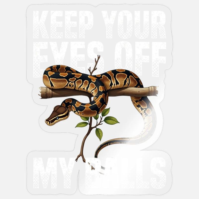 Königspython Schlangen Liebhaber Terrarium Python Sticker Größe S (10 x 10 cm)
