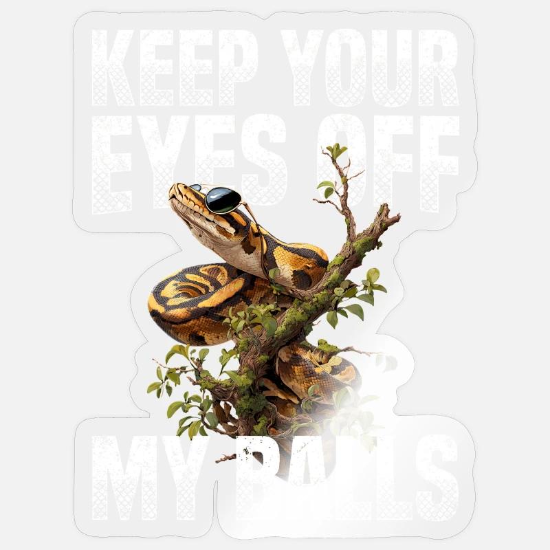 Königspython Schlangen Liebhaber Terrarium Python Sticker Größe S (10 x 10 cm)