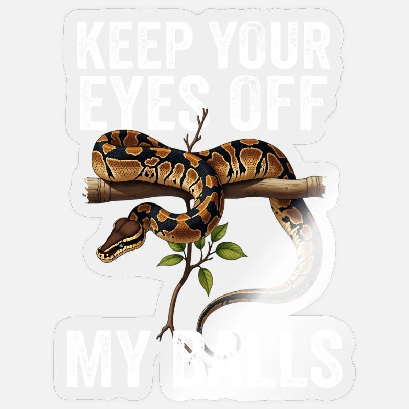 Königspython Schlangen Liebhaber Terrarium Python Sticker Größe S (10 x 10 cm)