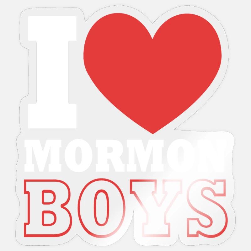 Garçons mormons - Sticker taille S (10 x 10 cm) - brillant transparent